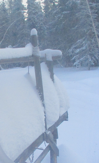 a bit of snow on my deck