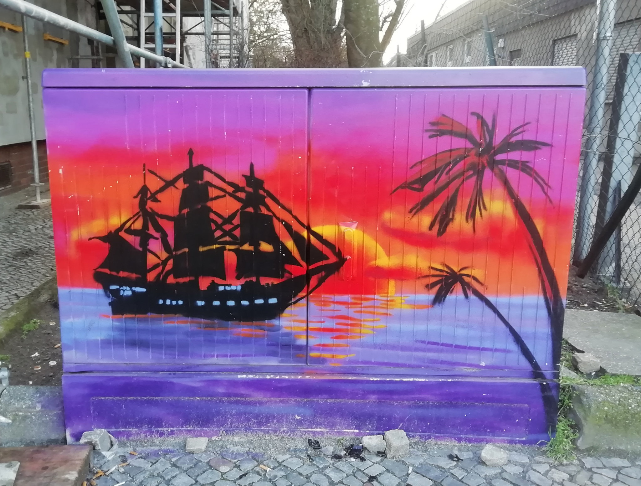 Schiff im Abendrot