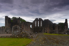 Walls of the church at Kildrummy Castle