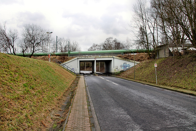 Zufahrt zum ehemaligen Kraftwerk Datteln 1-3 (Datteln-Meckinghoven) / 5.01.2018