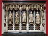 scott's restoration design for westminster tomb, restoration design for the end of the tomb chest of philippa of hainault, wife of edward III,  +1369, which was originally made by jean de liege just before her death. scott based this on fragments fou