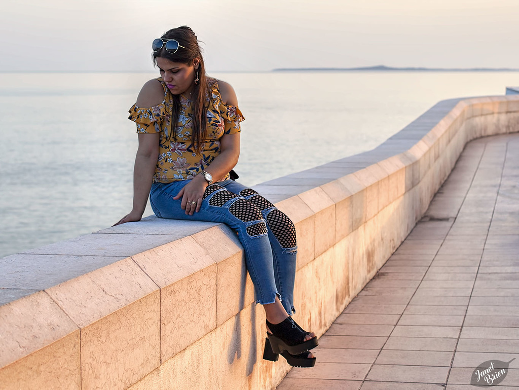 Pictures for Pam, Day 174: HFF: Lady on Barrier (Nice, France Presentation +10 insets!)