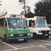 Ipswich Buses 217 (L832 MWT) and Neal’s Travel M373 VER in Lavenham – 26 Feb 1995 (253-3A)