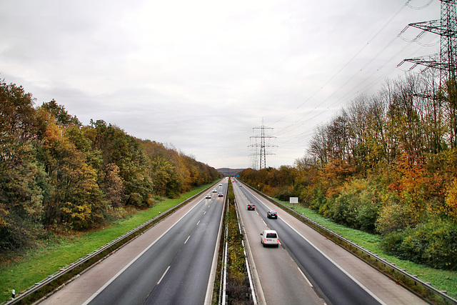 Blick auf die Autobahn A43 (Witten-Herbede) / 6.11.2021
