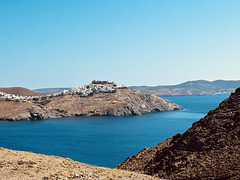 Chora, white village on a hill.