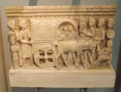 Front Panel from an Etruscan Alabaster Cinerary Urn in the British Museum, April 2013