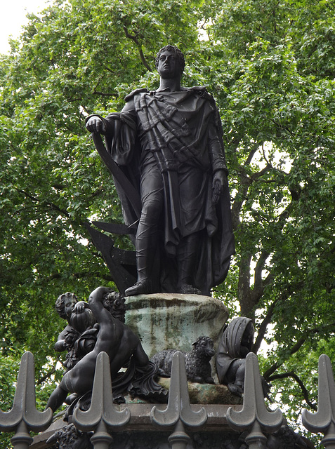 Statue of Francis, Duke of Bedford in Russell Square in London, May 2014