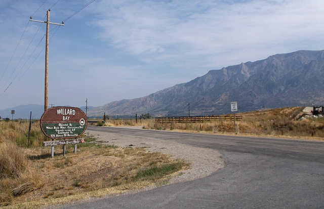 Willard Bay motorcycle road break