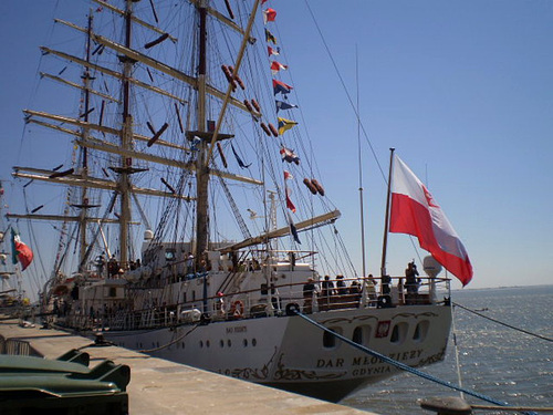 "Dar Młodzieży" - Polish tall ship (1981).