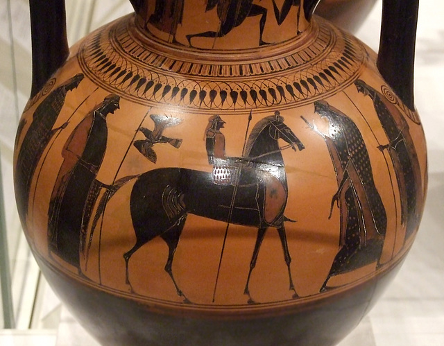 Detail of a Terracotta Neck-Amphora Attributed to the Affecter in the Metropolitan Museum of Art, April 2011