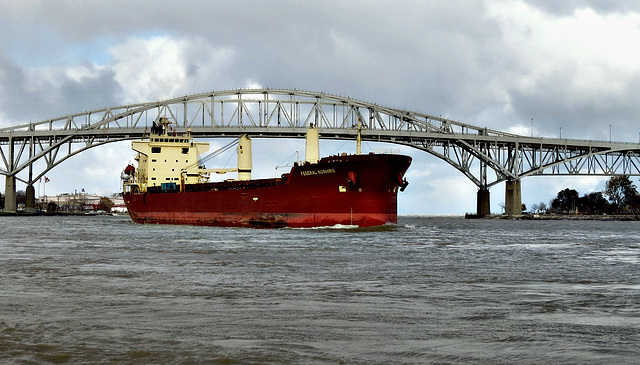 Under the Blue Water Bridge in Port Huron