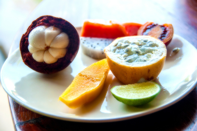 Breakfast fruit at Jimbaran Puri Bali Hotel