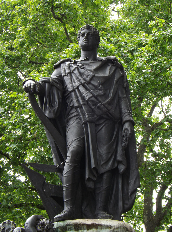 Statue of Francis, Duke of Bedford in Russell Square in London, May 2014