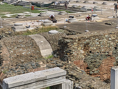 Restoring the mosaic, Roman Forum Thessaloniki