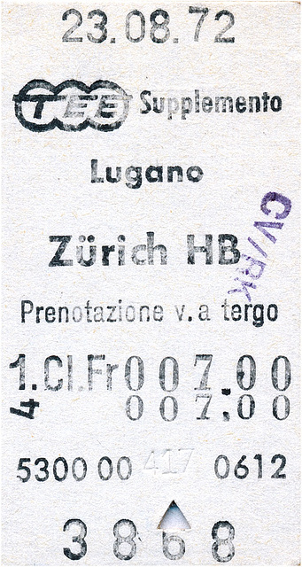 TEE Lugano-Zurich