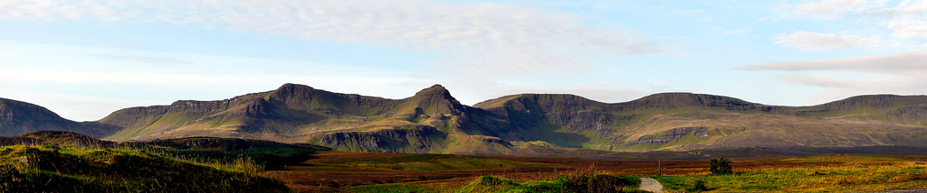 Trotternish ridge centred on Sgurr a' Mhadaidh Rua, Panorama