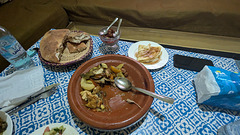Un savoureux souper marocain à défaut d'un thé au Sahara....