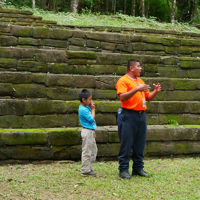 Docent at Maya Ball Court