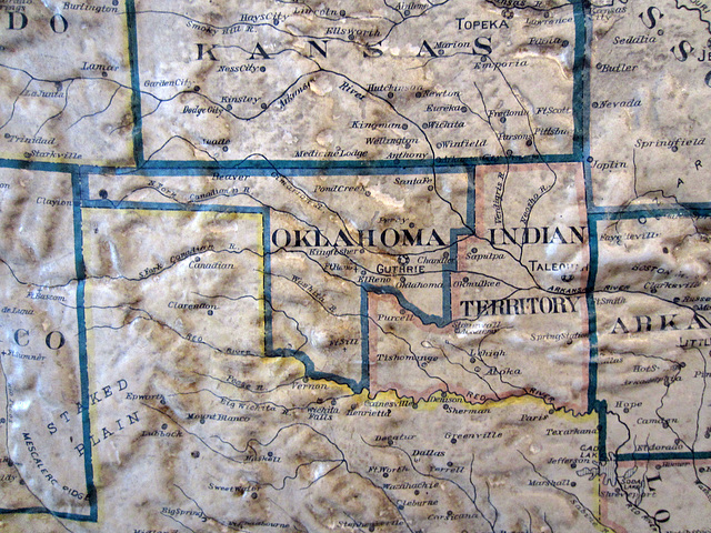 Indian Territory on 1892 Map at Coachella Valley History Museum (2610)