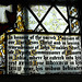 Detail of stained glass window, All Saints, Chebsey, Shropshire