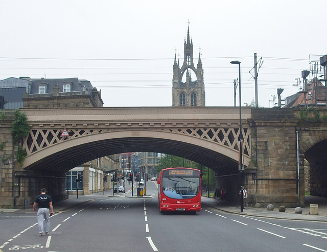 DSCF2735 Go North East 4966 (NL52 WVX) in Newcastle - 2 Jun 2018