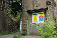 Many edicts and warnings at the former Ingersley Vale Mill