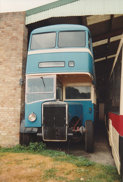 Former Great Yarmouth Corporation 66 (EX 6566) at Sible Hedingham – 29 Aug 1993 (203-07 Former Great Yarmouth Corporation 66 (EX 6566) at Sible Hedingham – 29 Aug 1993 (203-07