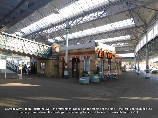 Lewes station central platform block and ramp 17 1 2018