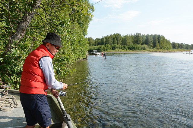 Alaska, Fishing from the Shore on the Talkeetna River