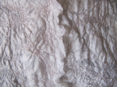 silk felted blouse - close up view