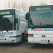 Selwyns 70 (P70 SEL) and Arriva Northumbria 141 (V141 EJR) at Whittlesford - 20 Feb 2003 (504-16)