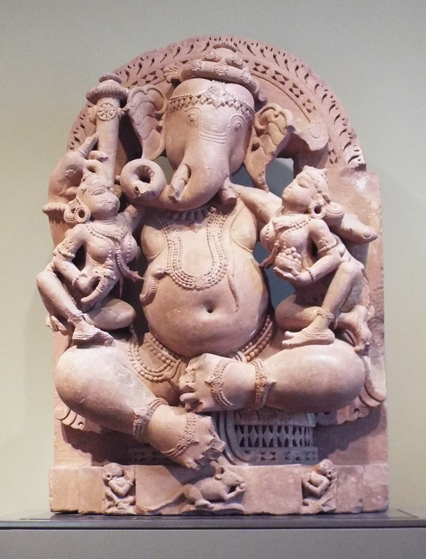 Ganesh with his Consorts in the Boston Museum of Fine Arts, January 2018