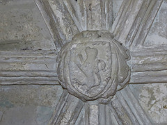 berry pomeroy church, devon  , c16 porch vaulting boss