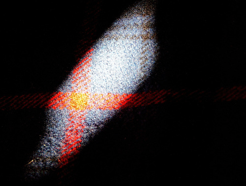 ... pinceau solaire sur plaid ...