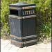 nice black and gold litter bin