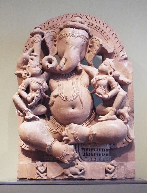 Ganesh with his Consorts in the Boston Museum of Fine Arts, January 2018