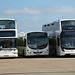 Coach Services X509 EGK, YT59 NZG and CS22 BUS at the Thetford yard - 8 May 2022 (P1110517)
