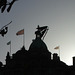 Edinburgh Castle in silhouette