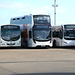 Coach Services YT59 NZG, CS22 BUS and CS21 BUS at the Thetford yard - 8 May 2022 (P1110513)