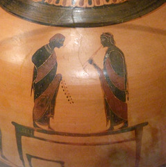 Detail of a Terracotta Neck-Amphora of Panathenaic Shape Attributed to the Princeton Painter in the Metropolitan Museum of Art, April 2011