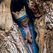 Carving in a tree trunk