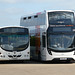 Coach Services YT59 NZG and CS22 BUS at the Thetford yard - 8 May 2022 (P1110515)