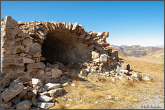 Vor dem Bunker am Col de la Lombarde