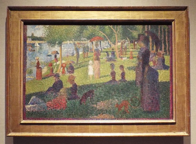 Study for Sunday Afternoon on the Island of La Grande Jatte by Seurat in the Metropolitan Museum of Art, July 2018