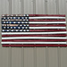 Wooden Flag on Iowa Building