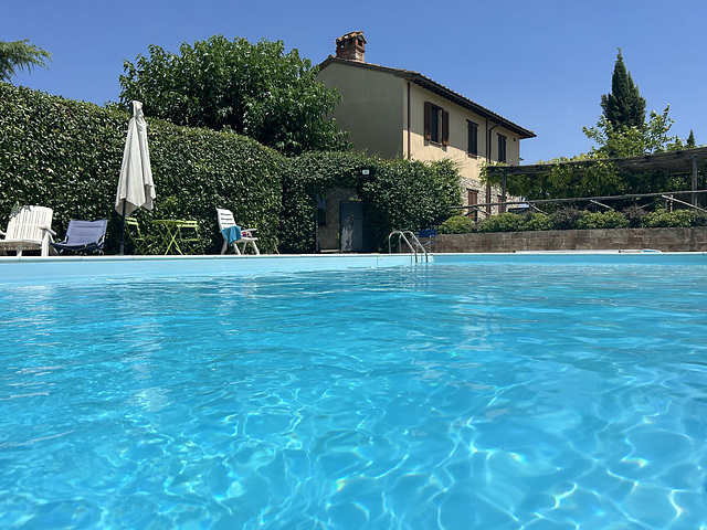 In the pool.