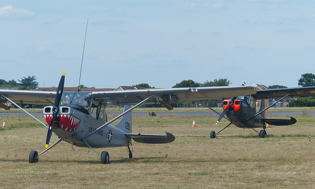 Two Bird Dogs at Solent Airport - 4 August 2018