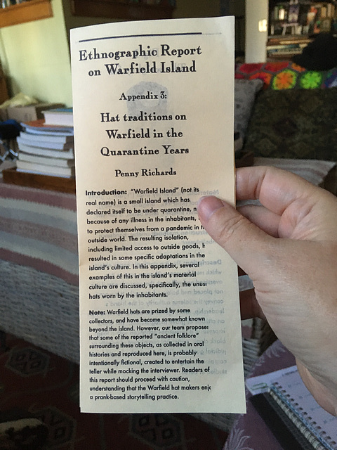 Warfield Island Hats: The Brochure