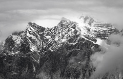 Blick auf das Zugspitzenmassiv vom Grubigstein