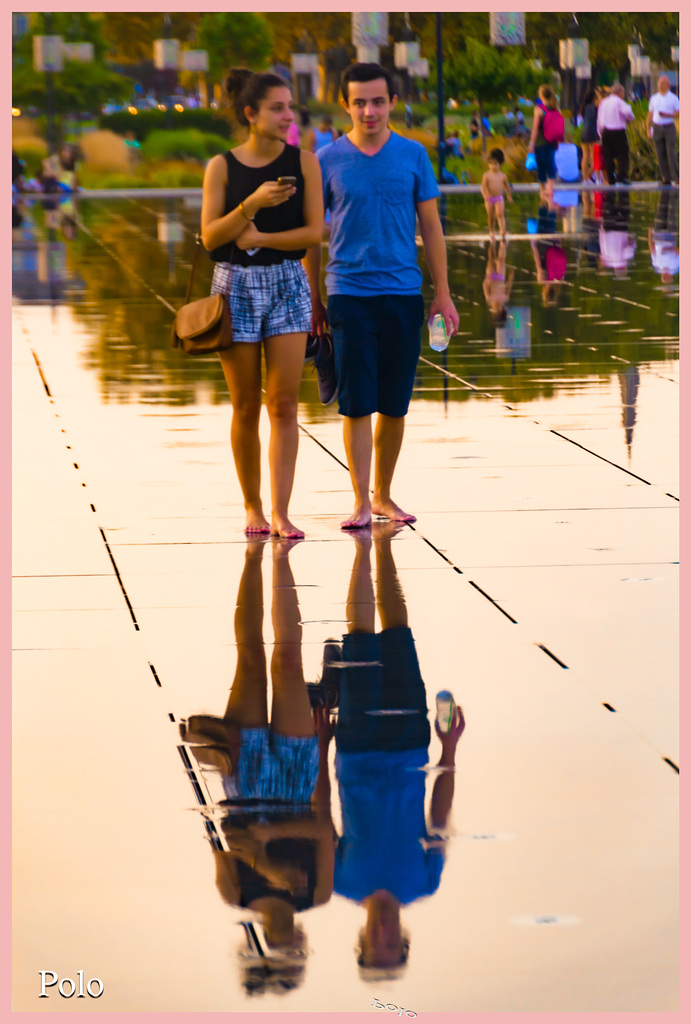 Reflejos en pareja, en Burdeos